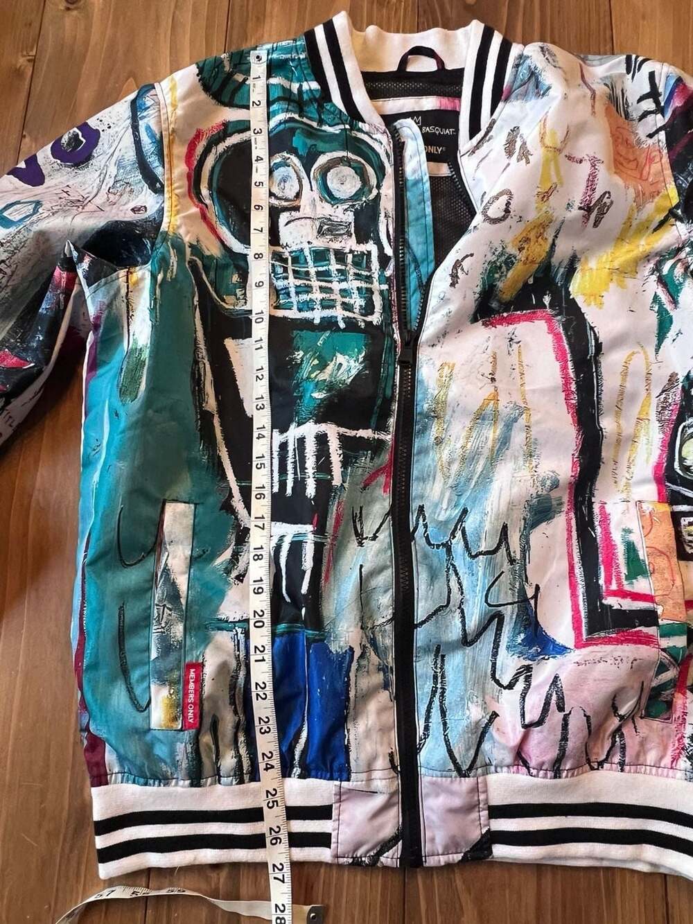 Members Only Jean-Michel Basquiat Collaboration All-Over Print Bomber Jacket - Picture 2 of 5